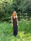 Clauda maxi dress with open back - Black