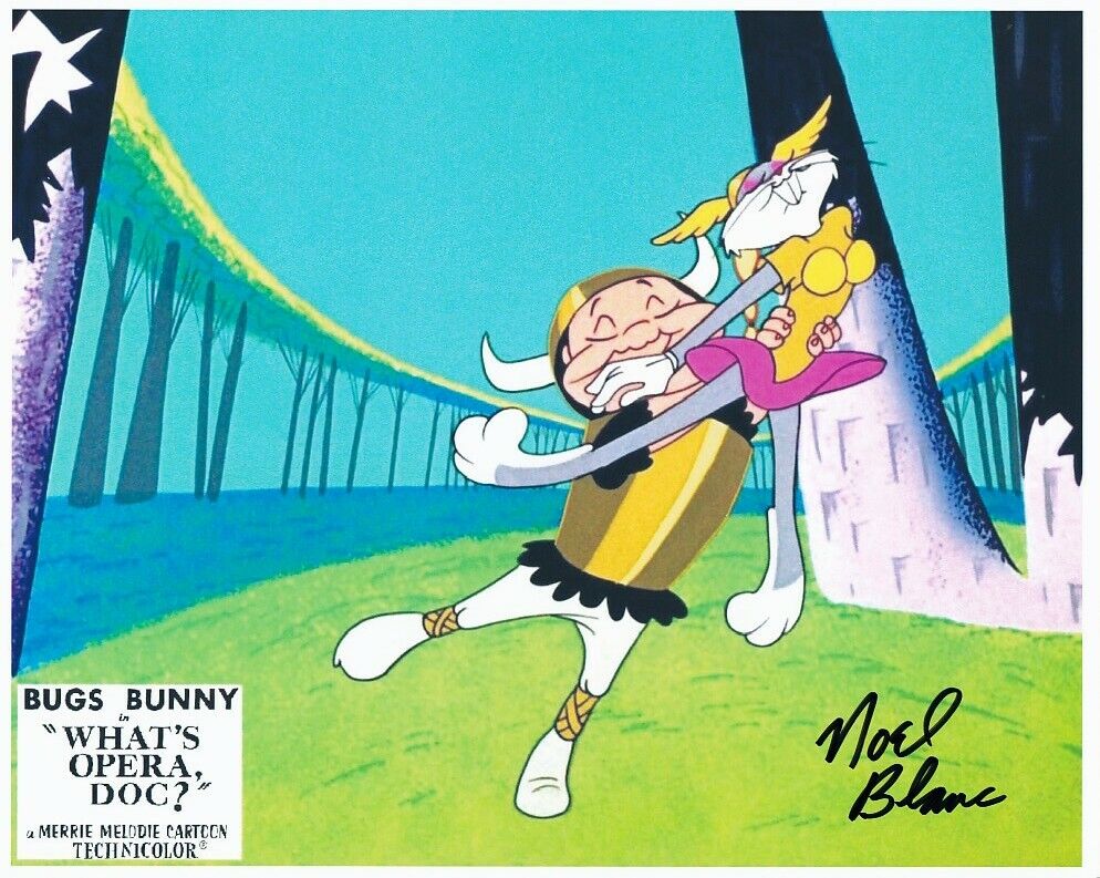 NOEL BLANC signed WHAT'S OPERA DOC color 8x10 w/ coa CLASSIC CARTOON SON OF MEL