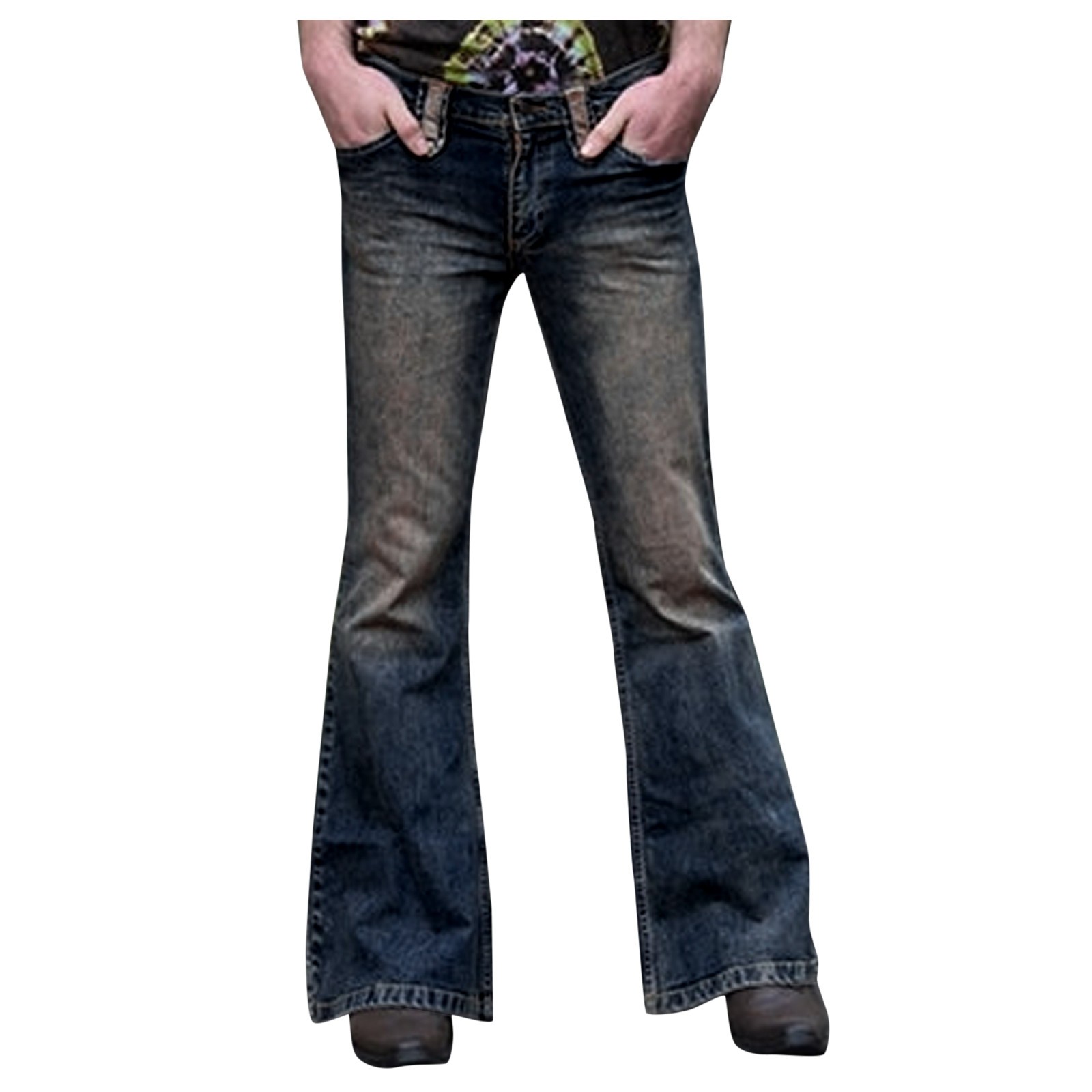 Gersit men's fall clothes 2025 Fashion High Waist Trousers Wash Light Length Full Flare Pants Men'S Punk Pocket Vintage Jeans Bootcut Pants джинсы мужские