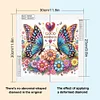 Multistyle Papillon De R&ecirc;ve - Peinture Diamant De Forme Sp&eacute;ciale - 30 X 30 CM