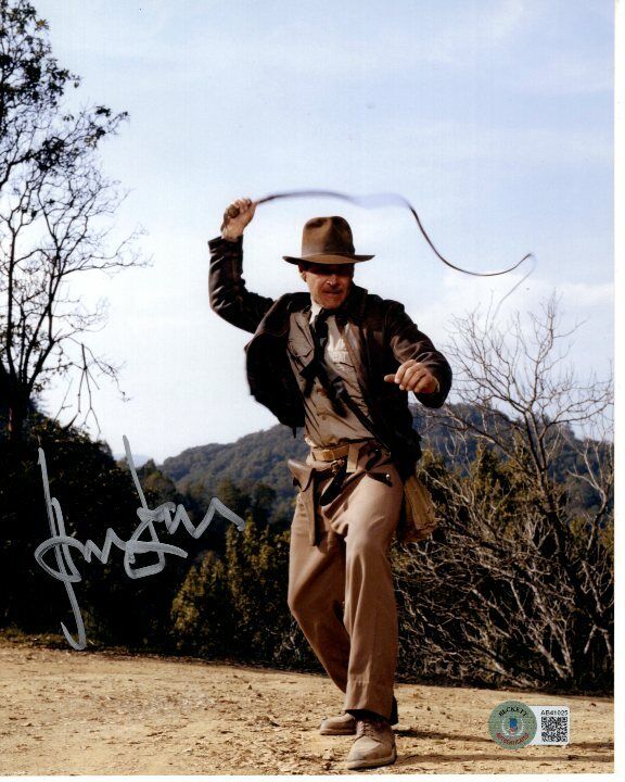 HARRISON FORD signed 8x10 INDIANA JONES Photo Poster painting Beckett BAS LOA