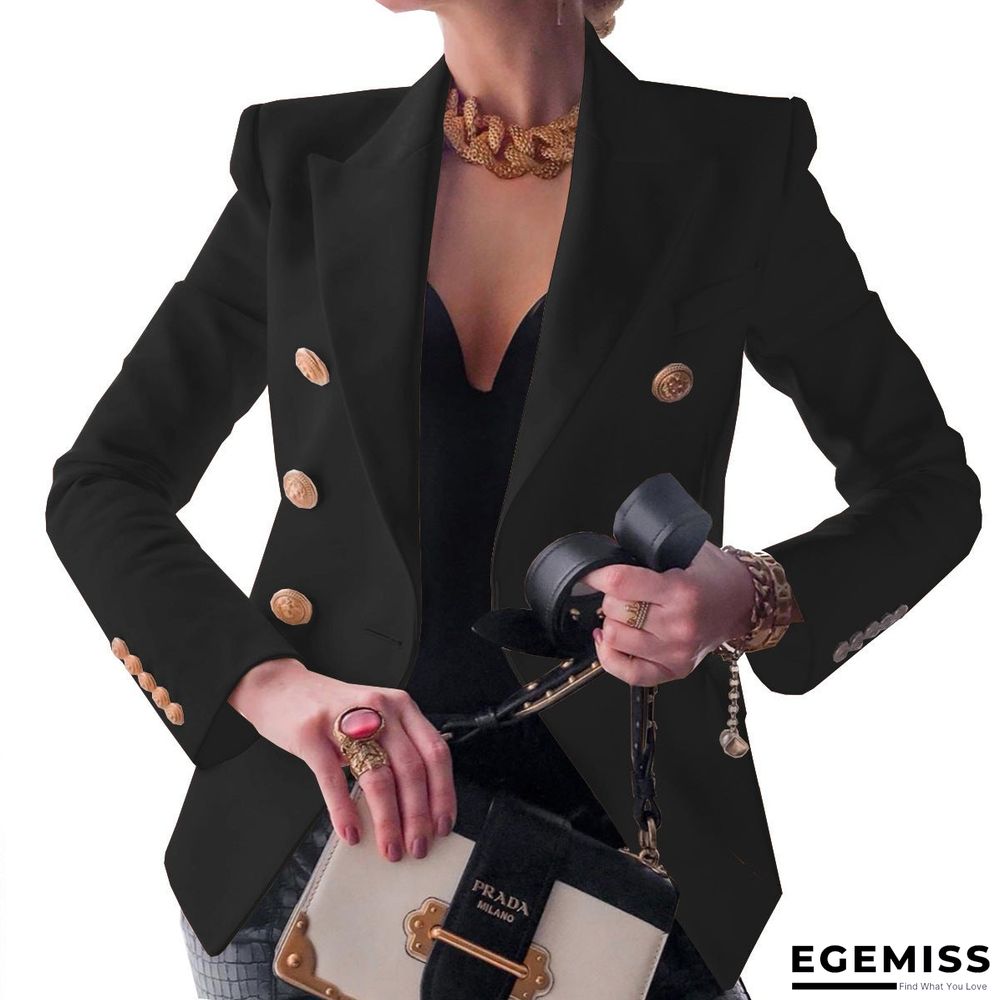 Autumn and winter new solid color fashion casual suit coat | EGEMISS