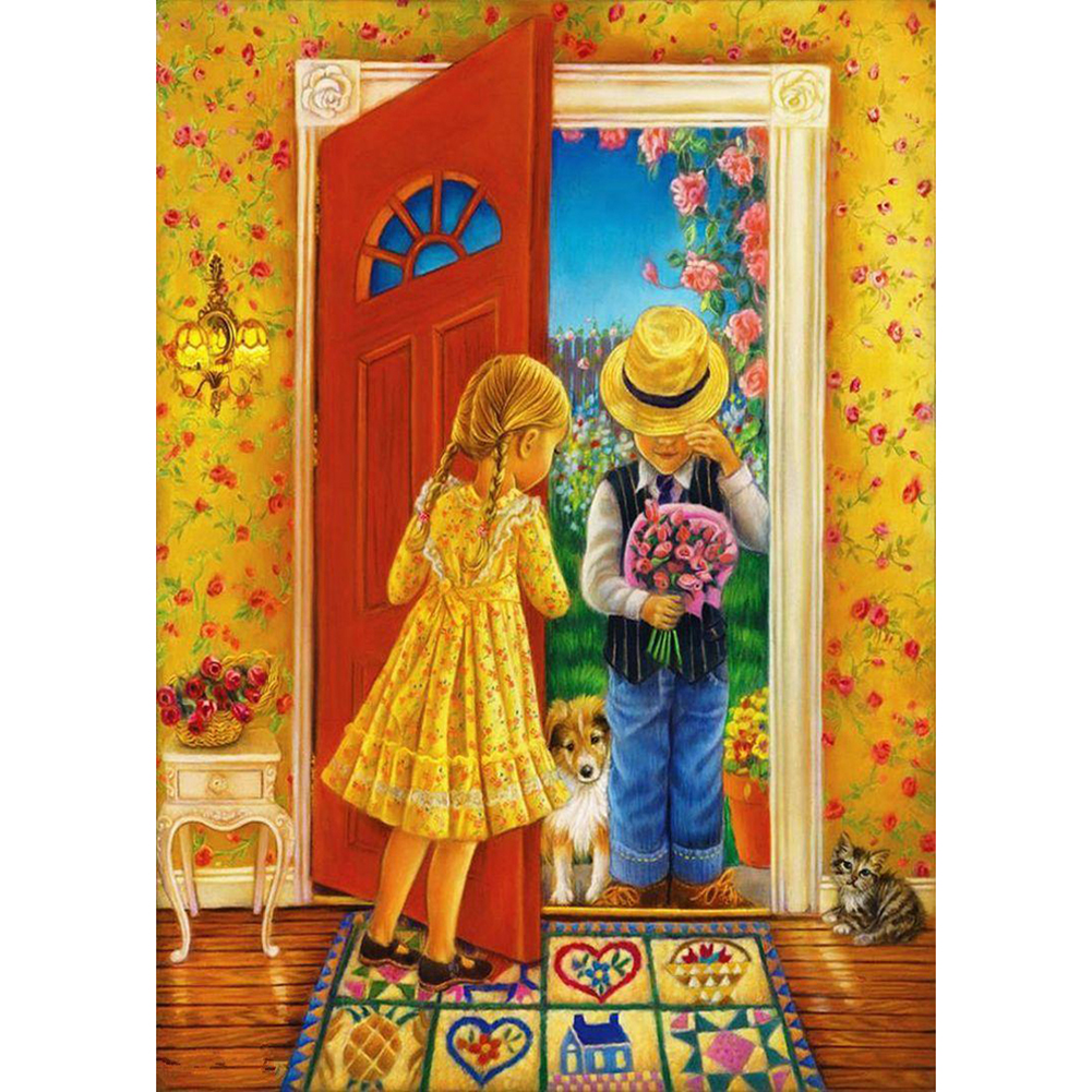 

Kids in Flower - Round Drill Diamond Painting - 30*40CM, 501 Original