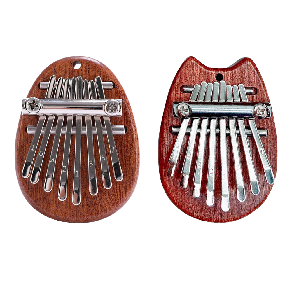 

8 Tones Finger Harp Mini Kalimba Wooden Thumb Piano Musical Instrument, Cat, 501 Original