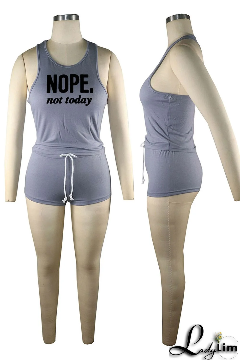 Red Sexy Print Split Joint O Neck Sleeveless Two Pieces