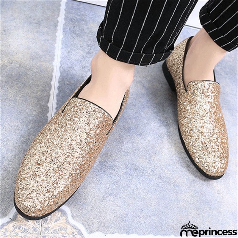 Men's Fashion Glitter Party Dress Shoes