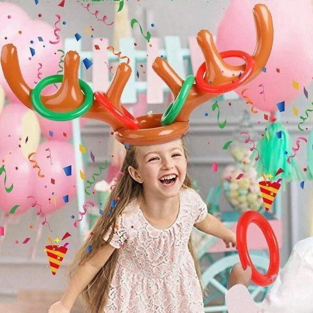 Christmas Reindeer Antler Ring Toss Game、、sdecorshop