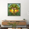 Glass Painting-Tree Of Life - 14CT Stamped Cross Stitch 40*40cm/15.75*15.75in