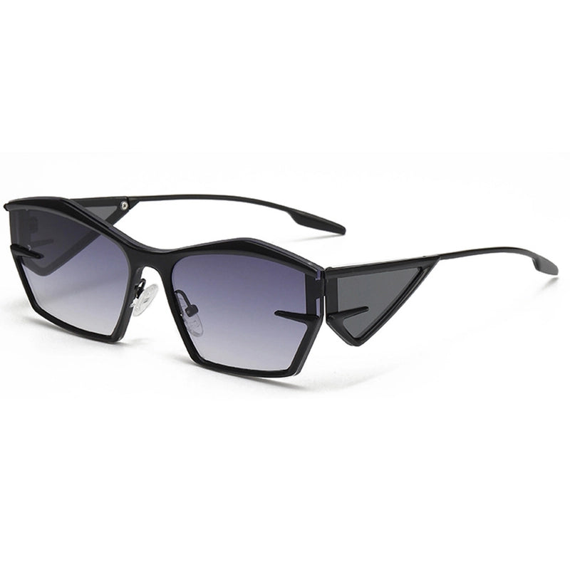 Casual Minimalist Color Block Solid Color Pc Special-Shaped Mirror Full Frame Women’s Sunglasses