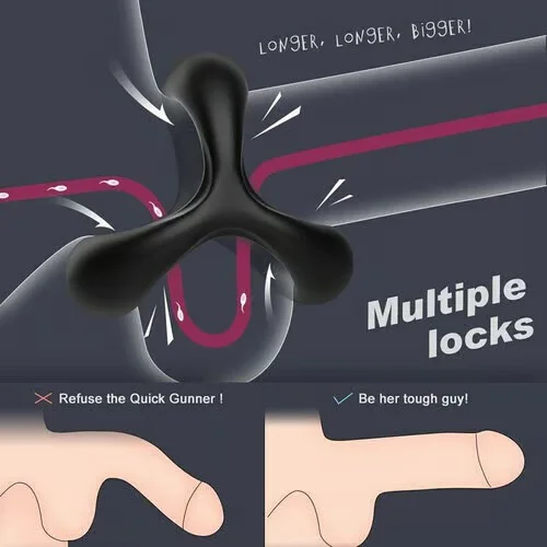 X-1 Men Penis Ring Cock Rings For Long Lasting Medical Silicone