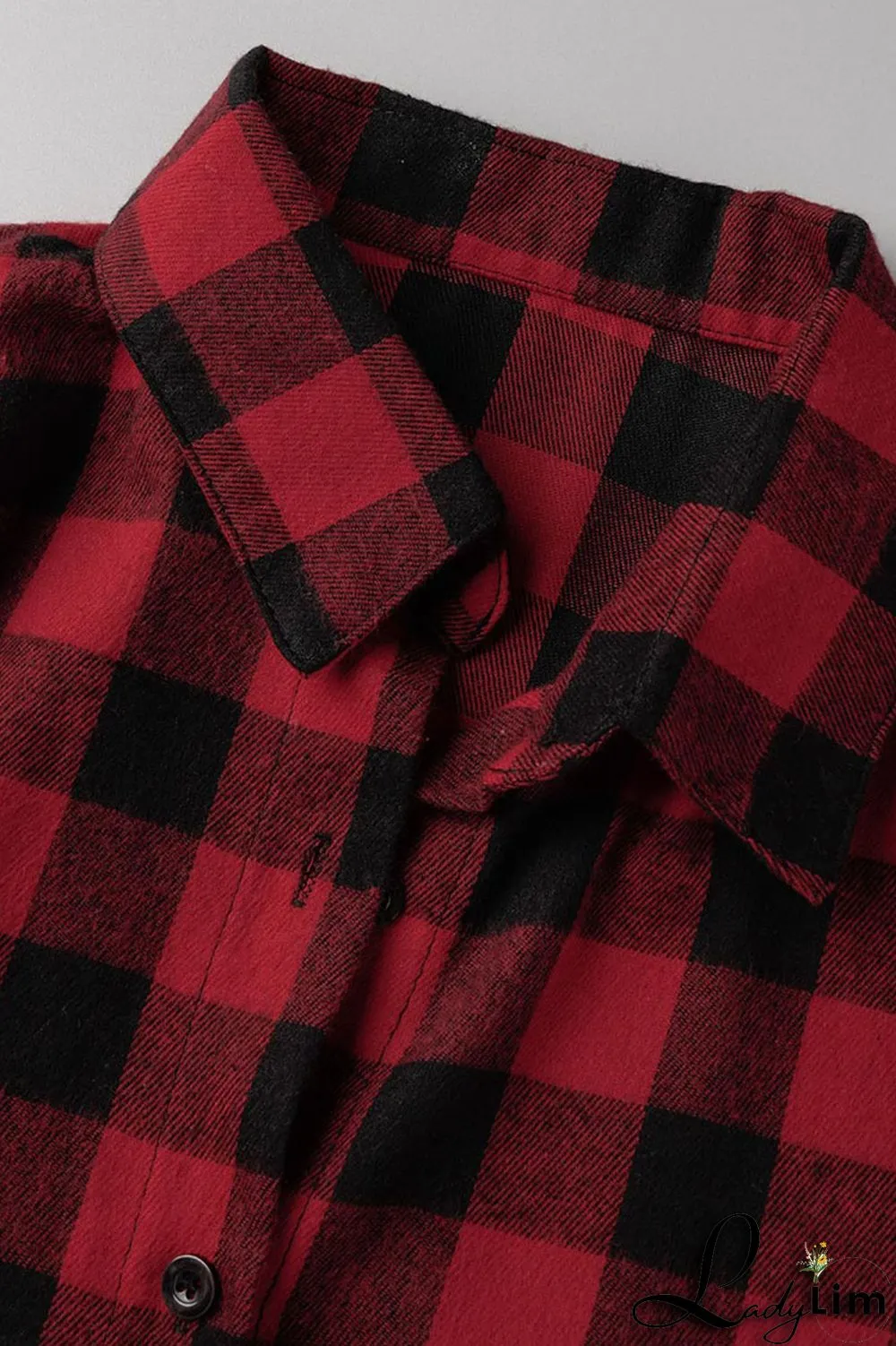 Yellow Casual Street Plaid Print Patchwork Buckle Asymmetrical Turndown Collar Tops