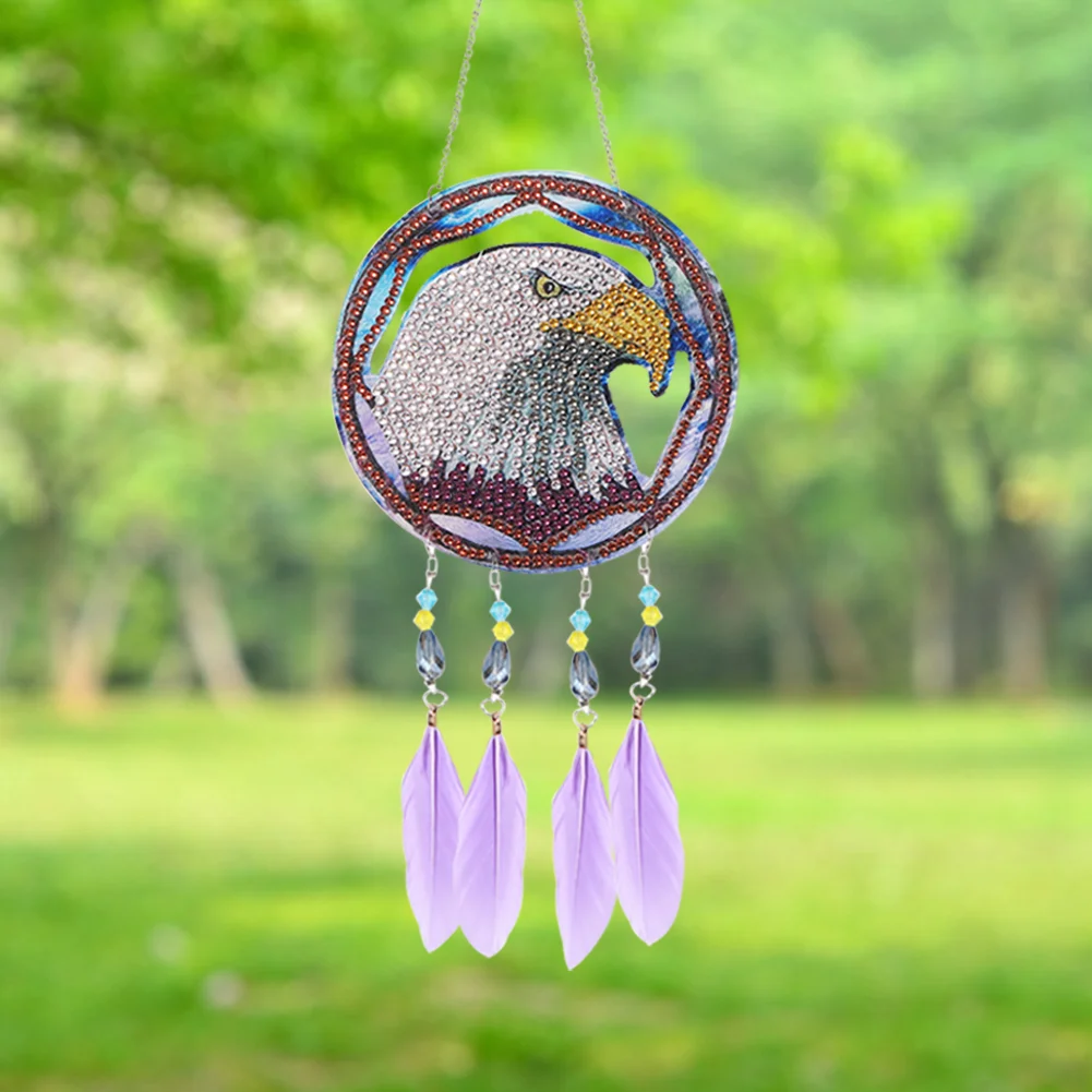 DIY Diamond Painting Dream Light Catcher Wind Chime - Eagle
