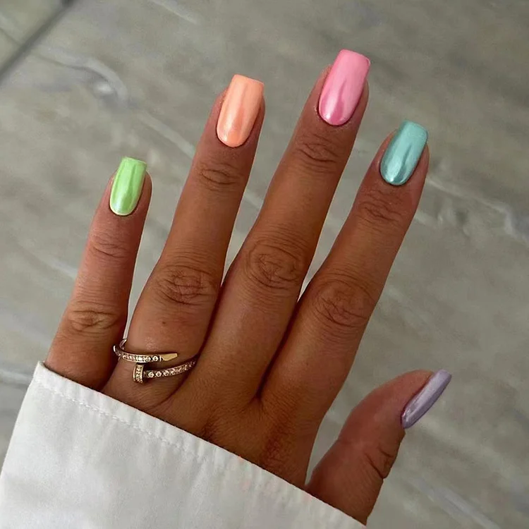 Colorful Press-On Nails