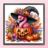 Halloween Pumpkin Flamingo-14CT Counted Cross Stitch 40*40cm/15.75*15.75in tapestrymarket