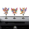 5Pcs Diamond Painting 2D Flat Angel Dog Shake Car Ornaments for Center Console