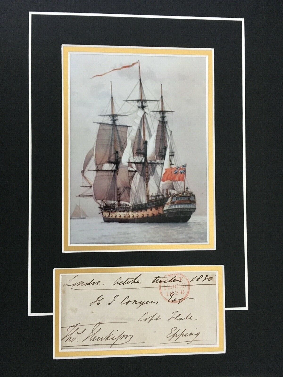 THOMAS HUSKISSON - NAVAL OFFICER SAW ACTION AT TRAFALGAR - SIGNED Photo Poster painting DISPLAY