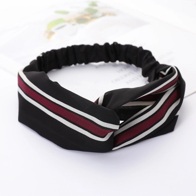 Women’s Lady Polka Dots Flower Cloth Hair Band