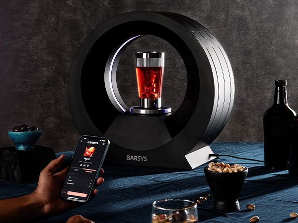 The Barsys App syncs seamlessly with Barsys devices. giving you full control of your mixology.