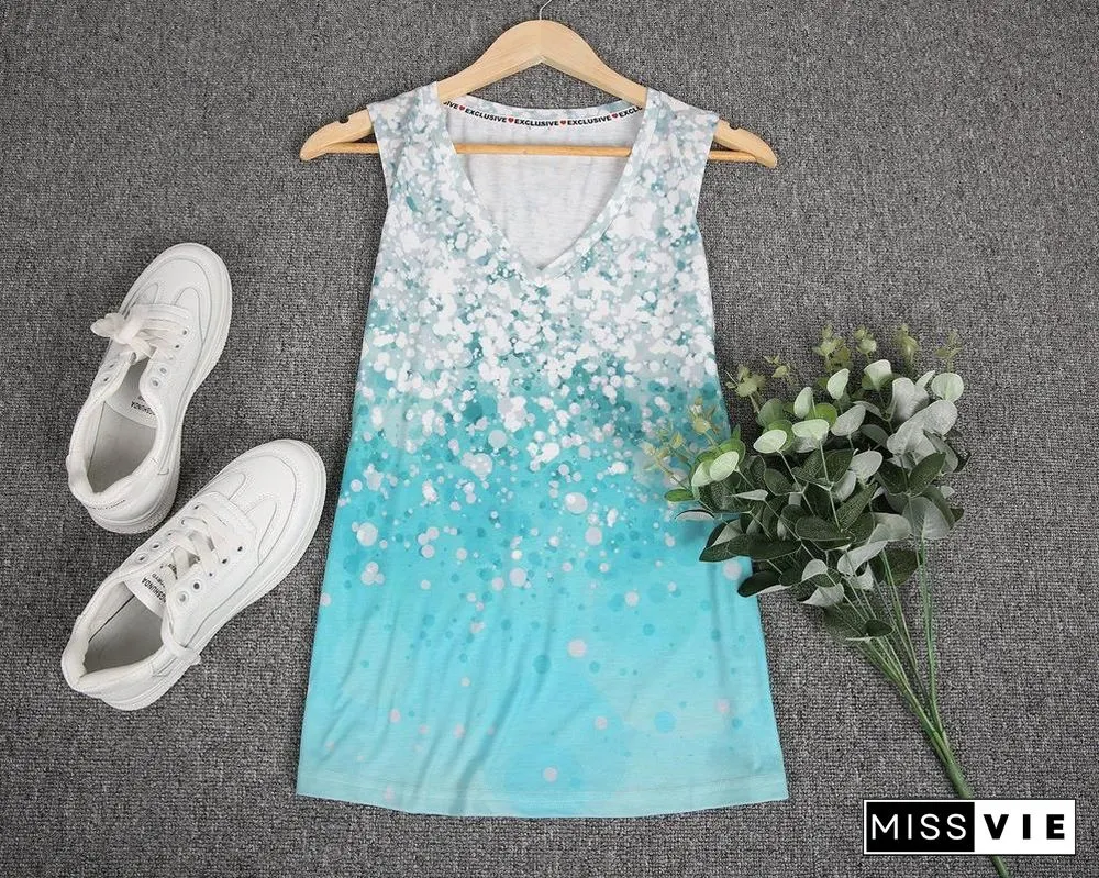 Deep Dive Printed Top