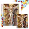 Roses and angels kit complet de peinture en diamant &agrave; perceuse carr&eacute;e 5D DIY pour adultes 40*50 cm