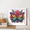 Butterfly Flower 5D DIY Partial Special Shaped Drill Diamond Painting With Frame Kit 17.2x17.2cm