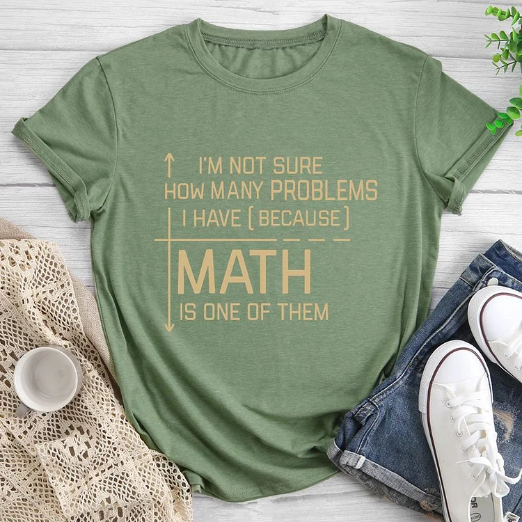 I'M NOT SURE HOW MANY PROBLEMS I HAVE Round Neck T-shirt