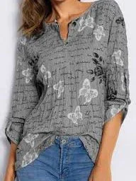V Neck Casual Shirts & Tops Zaesvini