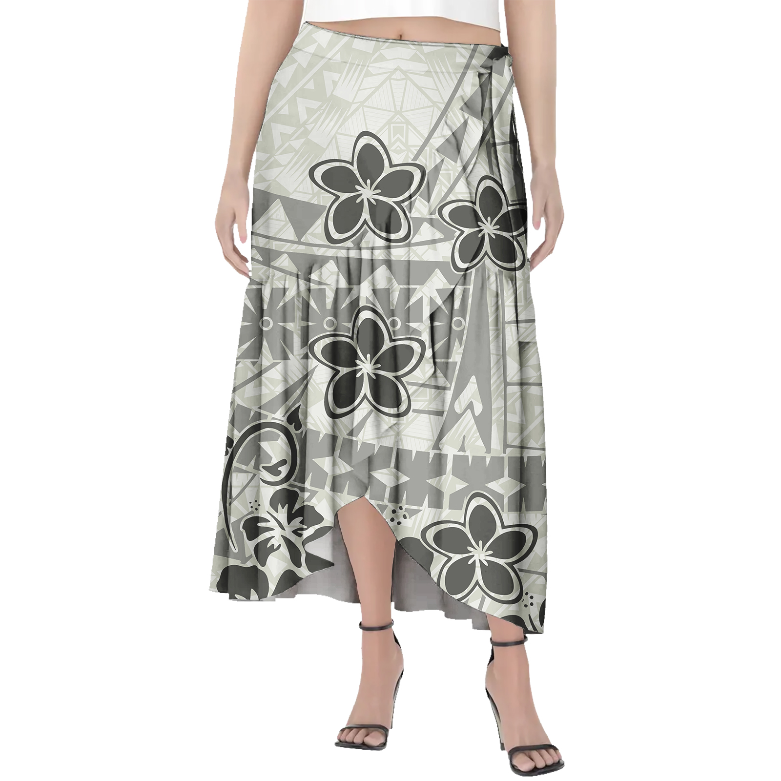 Korytires fairy dress women Fashion Summer Hawaii Long Skirts Women Vintage Print Woman Clothes Polynesian Female Maxi Skirt