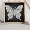 DIY Pearl Painting Butterfly for Home Wall Decor(25x25cm)