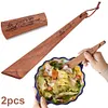 2Pcs Outdoor Wooden Spatula Anti-Scalding Cooking Spatula Utensils Kitchen Tools