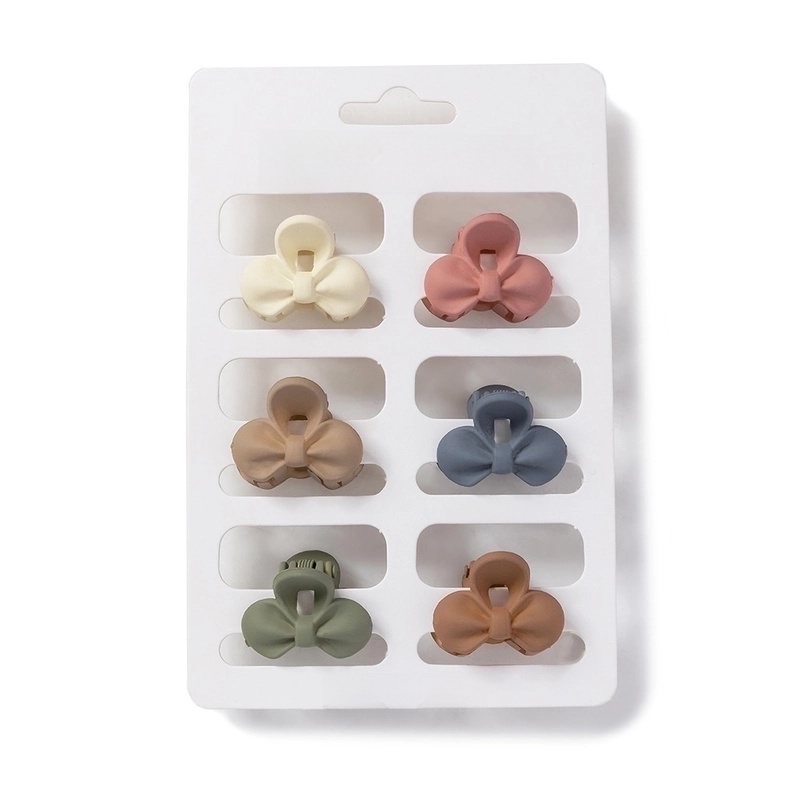 Women’s Sweet Geometric Bow Knot Plastic Resin Stoving Varnish Hair Claws