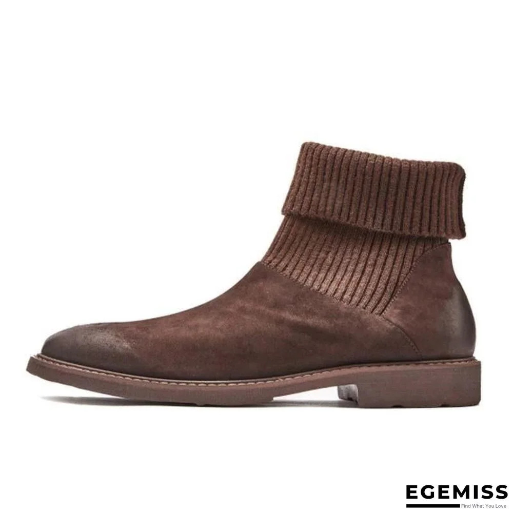 Men's Soft Slip On Suede Leather Ankle Boots | EGEMISS