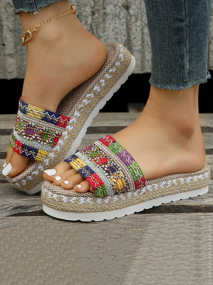 Comstylish Ethnic Style Handwoven Sandals