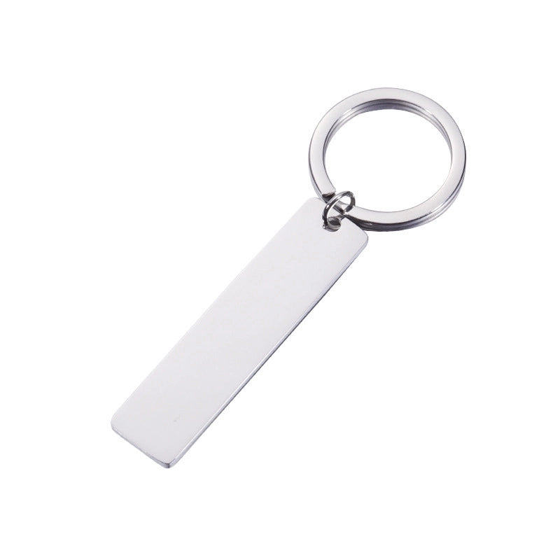 Minimalist Solid Color Stainless Steel Plating None 18K Gold Plated Keychain