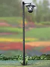 1.5m 2 in 1 Solar Lamp Post Light Decorative Floor Lamp for Front and Back Doors
