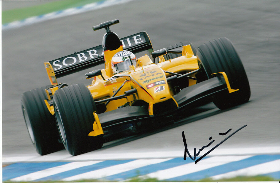 Narain Karthikeyan Hand Signed Jordan Photo Poster painting 9x6.