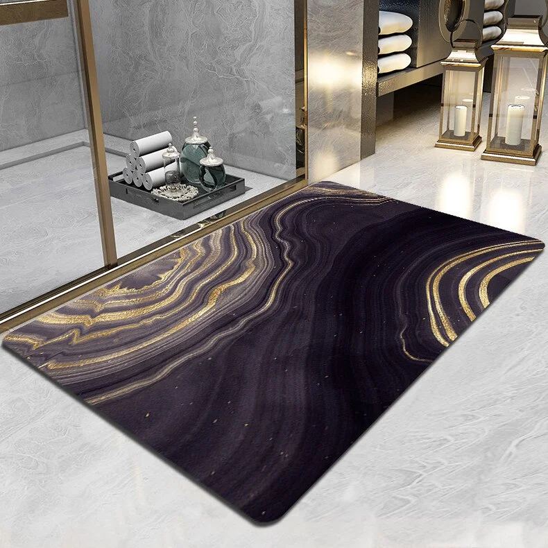 Athvotar Bath Mat Bathroom Carpet Water Absorption Non-slip Absorbent Diatom Mud Soft Washable Rug Toilet Floor Mat Home Textile