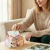 Diamond Art Painting Tissue Box Cover Wear Resist Decorative Paper Napkin Dispenser Multifunction Rhinestone PU Tissue Holder Kit for Adults Home Office Gift (Two Wolves Butterfly)
