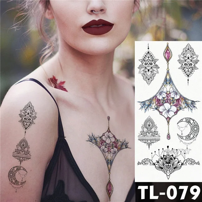 Water Transfer Dark Splash Ink Realistic Roses Temporary Tattoo Sticker Arm Leg Back Pattern Body Art Waterproof Fake Tattoo 515