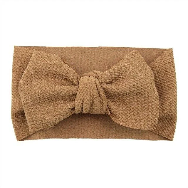 2019 Baby Accessories  Toddler Girls Boys Kids Baby Solid Bow Hairband Headband Stretch Turban Knot Head Wrap Kids Props Gifts