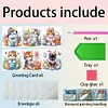 uk.everydayedeals 6Pcs DIY Diamond Painting Greeting Card - Easter Cats