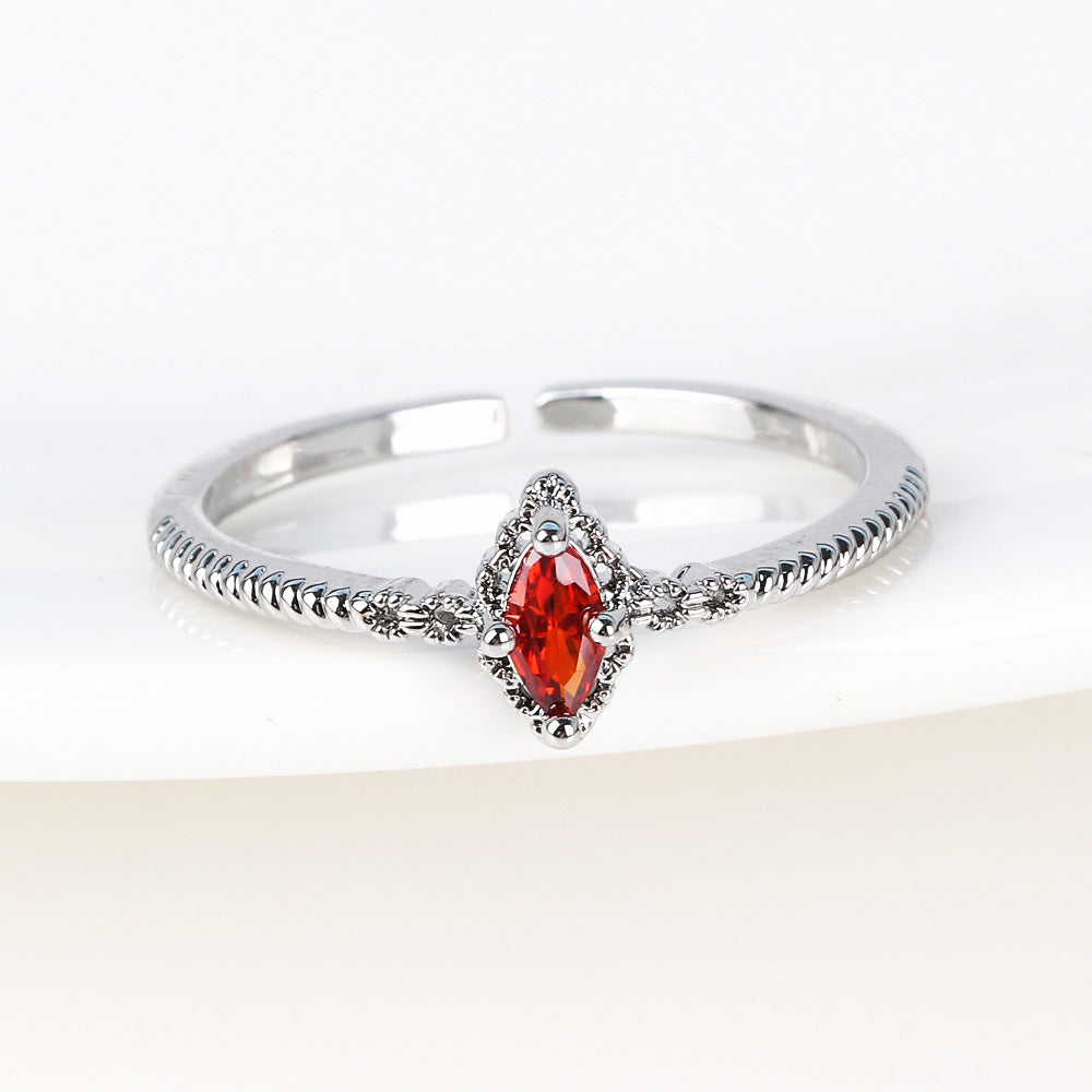 IG Style Women Crown Heart Circle Copper Electroplating Rings