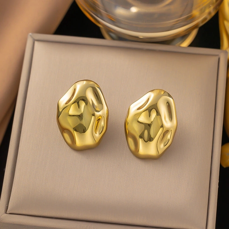 1 Pair Sweet Minimalist Heart Shape Bow Knot Shell Plating Titanium Steel Drop Earrings