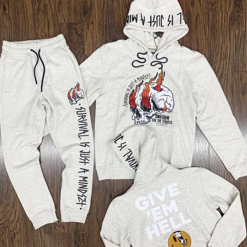 Casual long sleeve printed men's suit