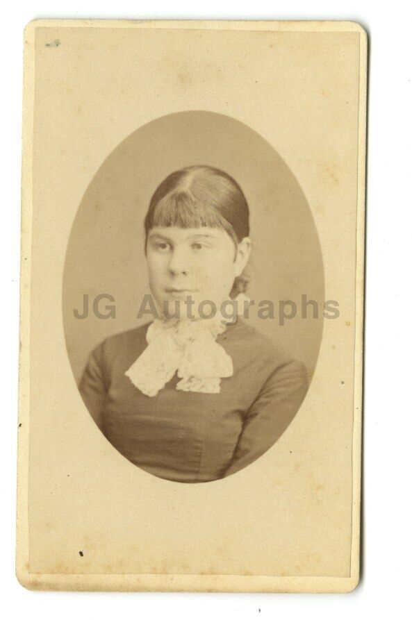 19th Century Fashion - 1800s Carte-de-visite Photo Poster paintinggraph - Lace Collar