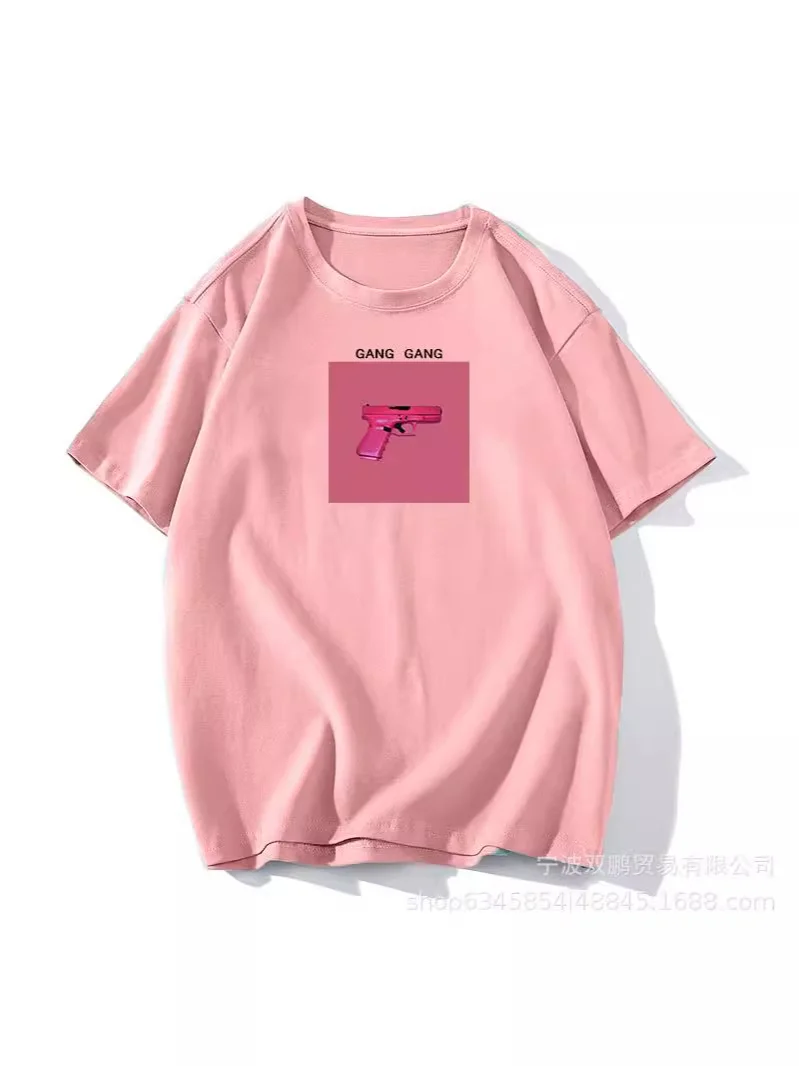 Athvotar Athvotar Ins Wind Printing T-Shirts For Women's Summer New Loose Round-Neck Cotton Short-Sleeved Top