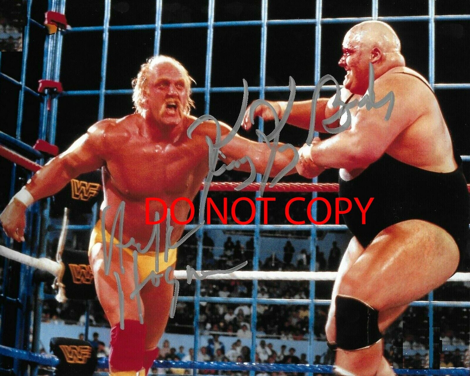 WWE - Hulk Hogan - King Kong Bundy - Autographed Signed 8x10 Photo Poster painting - Reprint