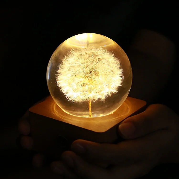 Dandelion Crystal Ball Night Light