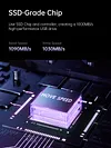 1TB USB C Flash Drive, 1000MB/s Read Write Speed, USB 3.2 Gen2+Type C Dual Interface SSD USB Drive with Keychain Leather Case Thumb Drive for iPhone 15 Series/MacBook/Android Phone etc