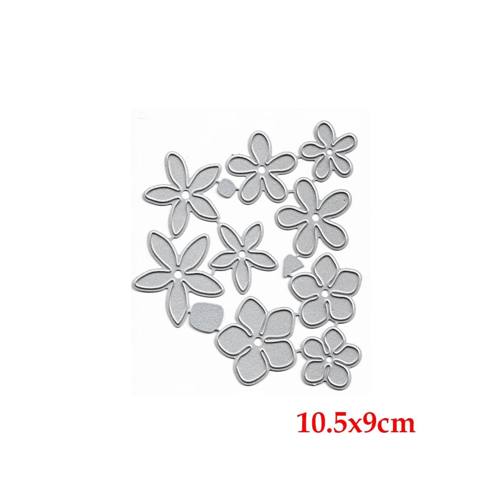 Flowers Set Metal Cutting Die Stencils Template for Scrapbooking Paper Craft Album Cards Gift Decor Knife Mold Stitched Die Cut